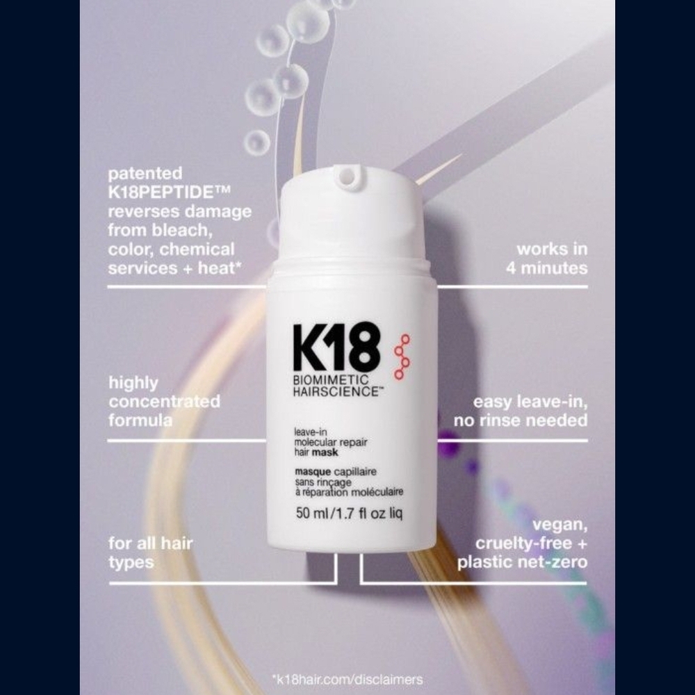 Biomimetic Hairscience Leave-In Molecular Repair Hair Mask - Gray - Picture 3 of 4